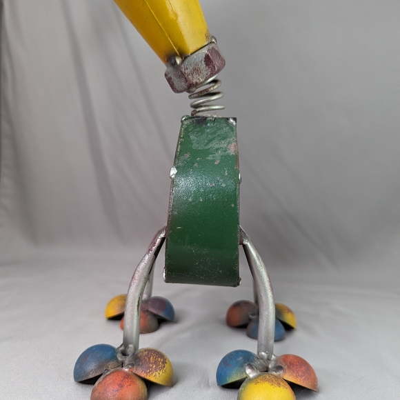 Vtg Dog Metal Hand Made Modernism Welded Spring Neck Bobblehead Art Home Decor - Picture 11 of 12